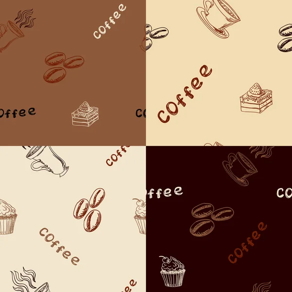 Seamless pattern Coffee theme — Stock Vector