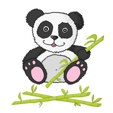 bambu ile küçük panda