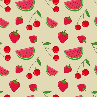 Meyveli kusursuz desen