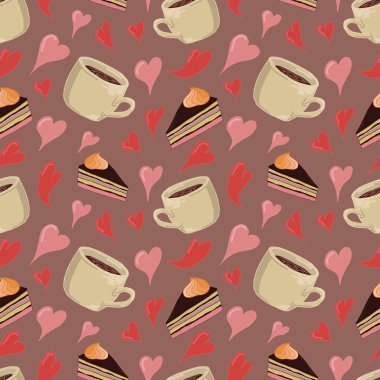 Dikişsiz desen kahve Tema