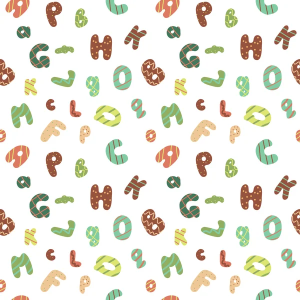Handgezeichnetes Alphabet-Muster — Stockfoto