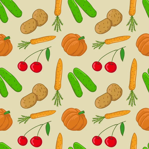 Απρόσκοπτη μοτίβο με λαχανικά — Φωτογραφία Αρχείου