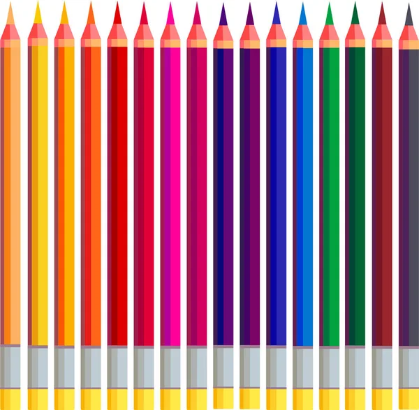 Všechno Pro Kreslení Barevné Tužky — Stockový vektor