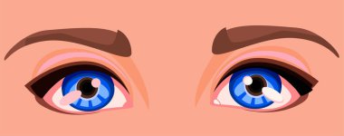 Güzel bir kadının gözleri.