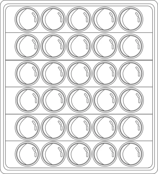 ポップだ 正方形のぬり絵 — ストックベクタ