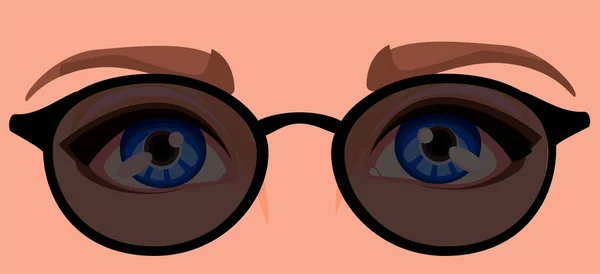 Ženské Oči Černých Slunečních Brýlích — Stockový vektor