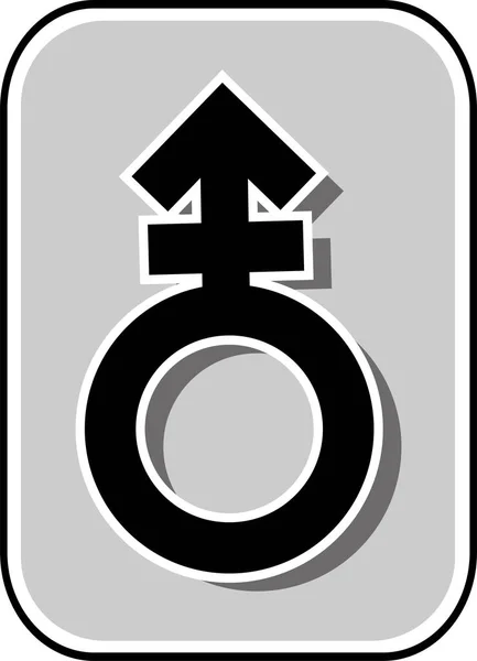 Ein Zeichen Für Geschlecht Und Orientierung Toilettenraumschild — Stockvektor
