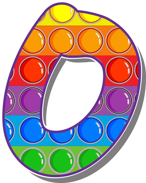 Buchstabe Rainbow Farbigen Buchstaben Form Eines Beliebten Kinderspiels Pop — Stockvektor
