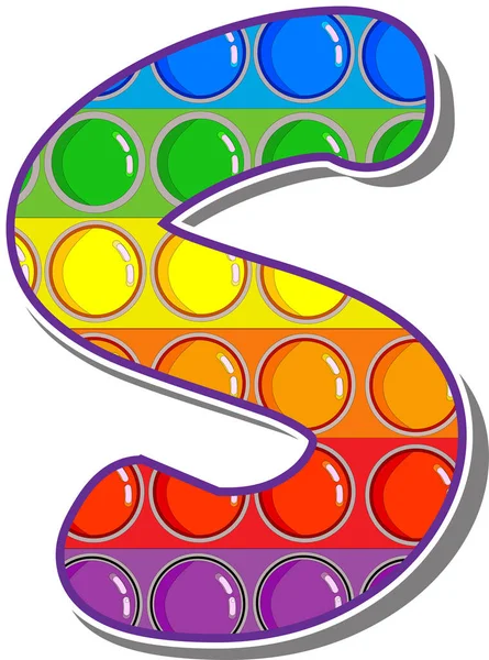 Letter Rainbow Gekleurde Letters Vorm Van Een Populaire Kinderspel Pop — Stockvector