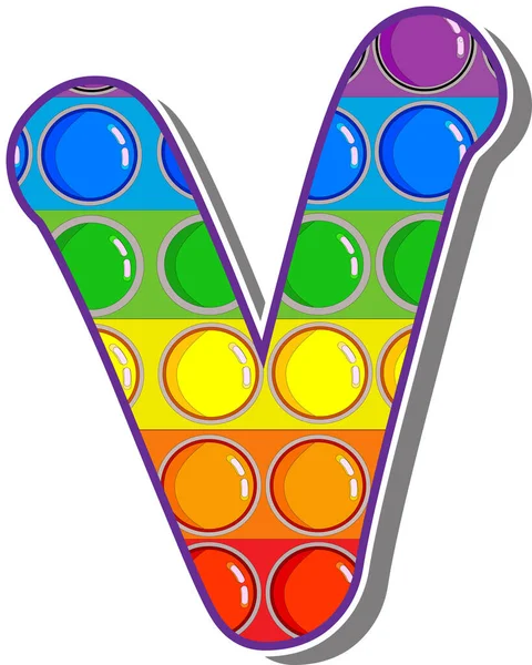 Письмо Rainbow Цветные Буквы Виде Популярной Детской Игры Поп Яркие — стоковый вектор