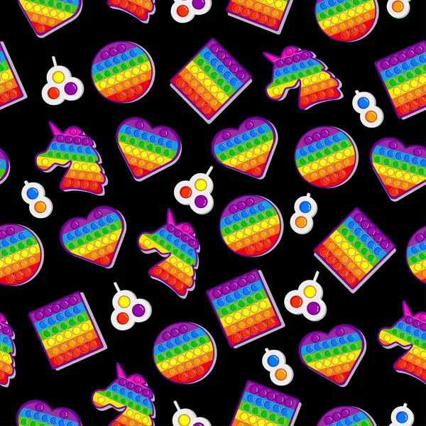 Een Heldere Illustratie Met Het Beeld Van Regenboog Antistress Speelgoed — Stockvector