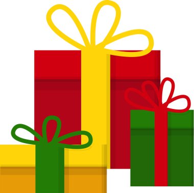 Noel hediyeleriyle dolu kutular. Tatil günü. Noel kutuları.