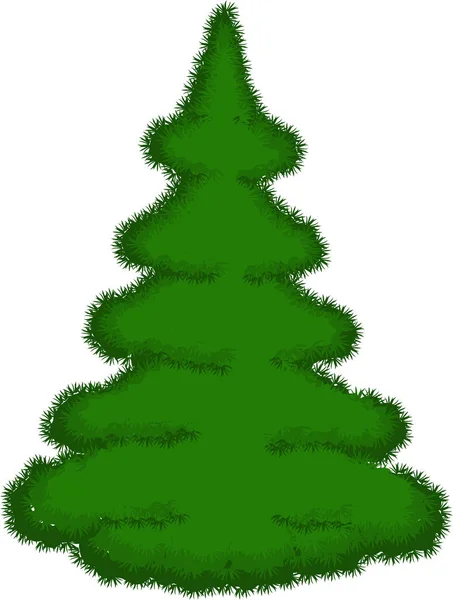Tree. Christmas tree on a white background. — Stock Vector