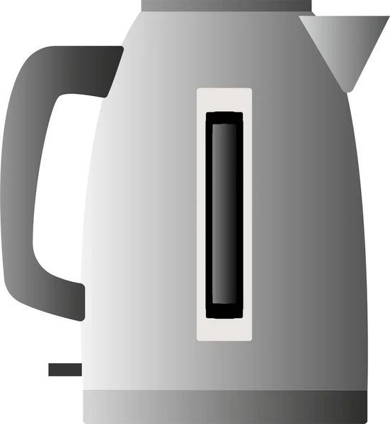 Teapot. Silver electric kettle for the kitchen. — Stock Vector