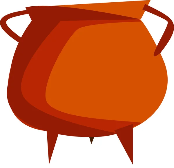 Un pot magique de couleur marron, pour faire des potions. — Image vectorielle