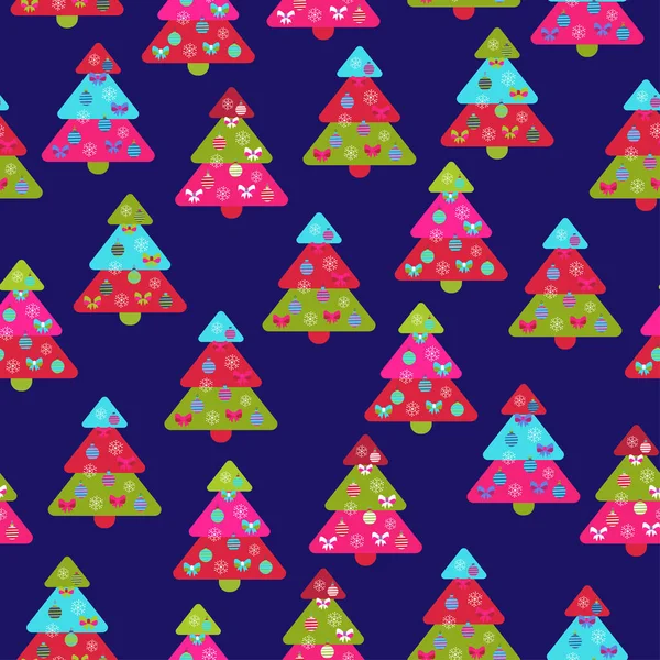 Seamless pattern with Christmas trees. Christmas. Vector illustration. — Stock Vector