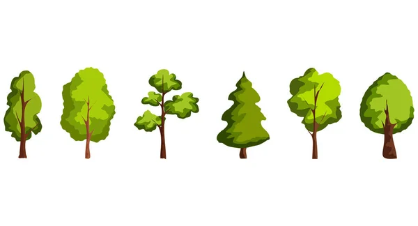 Fák erdő egy egyszerű növény sziluett ikon. — Stock Vector