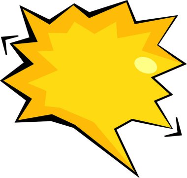 Keskin köşeli bir bulut, metin eklemek için çıkartmalar.