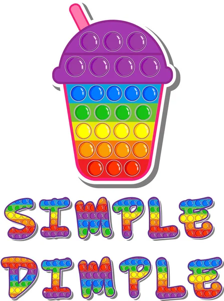 Simple Dimple. El icono de un juguete de moda. — Vector de stock