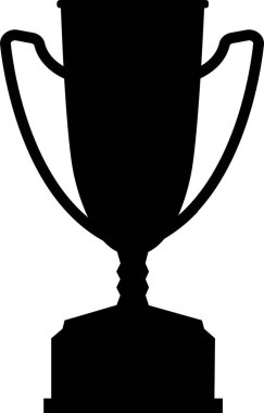 Zafer kupasının silueti, vektör düz çizim.