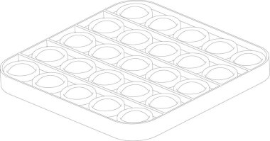 Üç boyutlu patlat. Kare boyama oyuncağı. 3B grafikler.