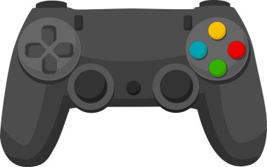 joystick 'li gerçekçi oyun sahası, beyaz arkaplanlı illüstrasyon.