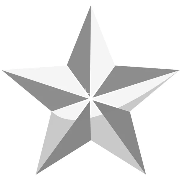 Logo estrella de plata para su diseño, ilustración vectorial aislado sobre un fondo blanco. — Archivo Imágenes Vectoriales