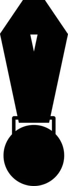 Icône Vectorielle Médaille Trophée Gagnant Isolée Sur Fond Blanc Simple — Image vectorielle