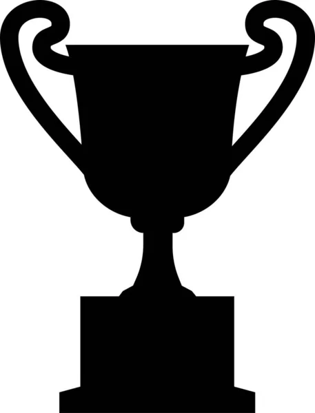 Wektorowa Ikona Pucharu Trofeum Zwycięzcy Odizolowana Białym Tle Prosty Symbol — Wektor stockowy