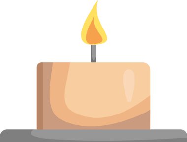 Bir şamdanda mum. Rahatla, dinlen..