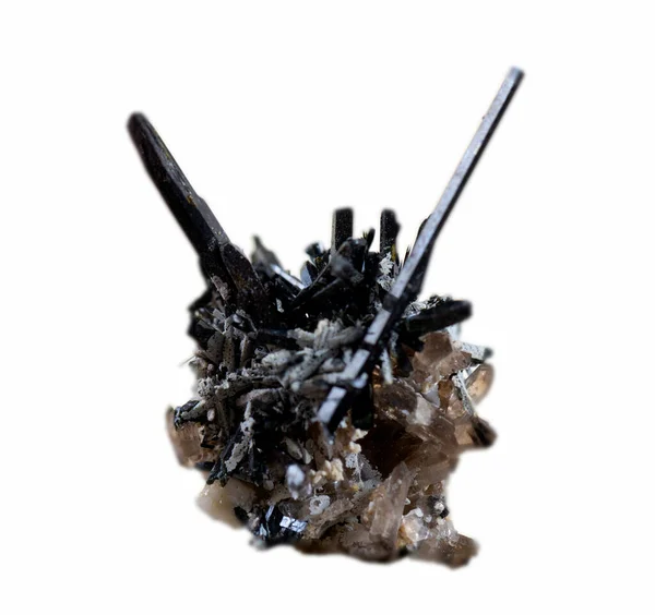 Aegerine Mineral Numunesi Kaya Jeoloji Kristali — Stok fotoğraf
