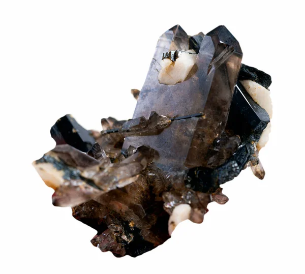 Batu Mineral Aegerine Spesimen Batu Permata Kristal Geologi — Stok Foto