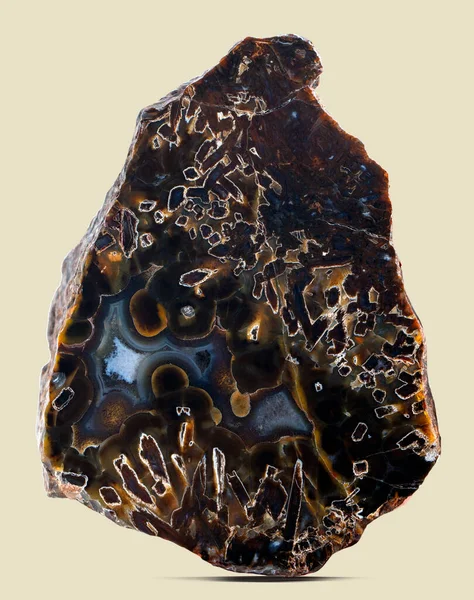 Agate Minéral Spécimen Pierre Pierre Géologie Gemme Cristal — Photo