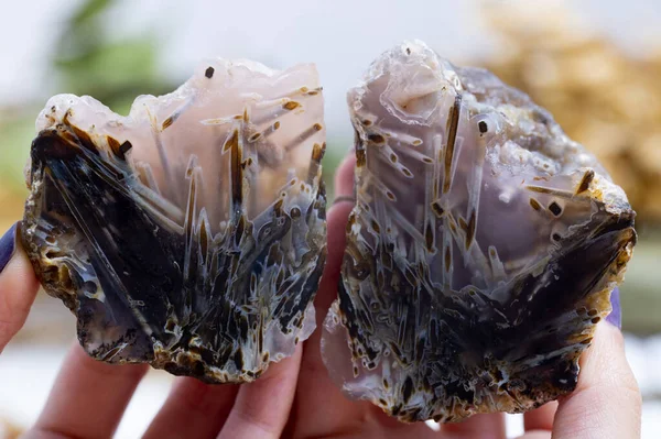 agate mineral numunesi taş jeoloji mücevheri kristali