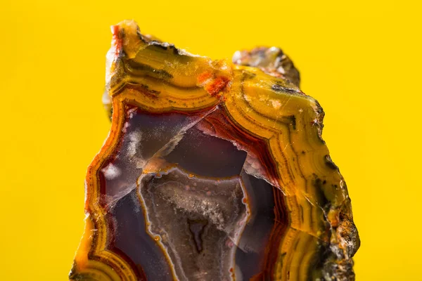 Agate Mineral Numunesi Taş Jeoloji Mücevheri Kristali — Stok fotoğraf