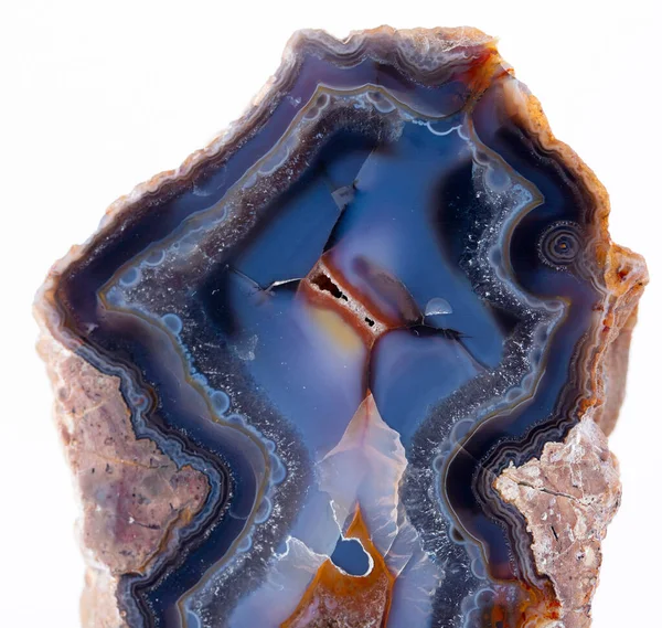 Agate Okaz Mineralny Kamień Skała Geologia Kryształ — Zdjęcie stockowe