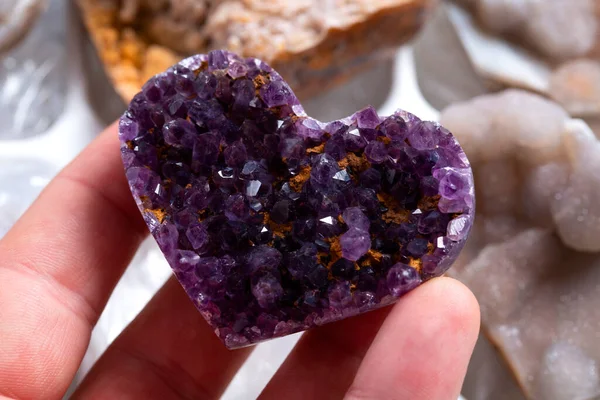 amethyst specimen mineral stone gem geology rock quartz purple