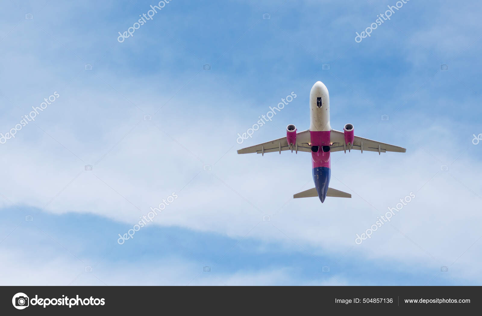 Aerial Top View Aircraft Aviation Wallpaper Landscape Blue Sky Stock