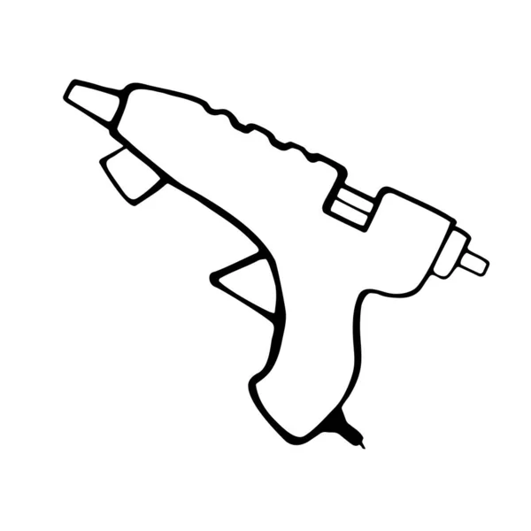 Glue gun handmade icon. Vector illustration in doodle style. — стоковый вектор