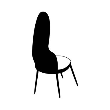 Sandalye, ofis sandalyesi. Karalama vektörü. Çalışma Plağı