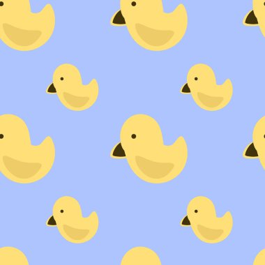 Kauçuk sarı ördek, vektörsüz desen sarı, el çizimi çizgi film tarzı, hatıra defteri yapmak için kullanılıyor. 