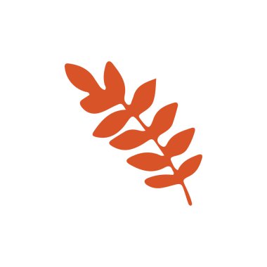 Düz tasarım sonbahar sayfası, tek element. Vektör illüstrasyonu 