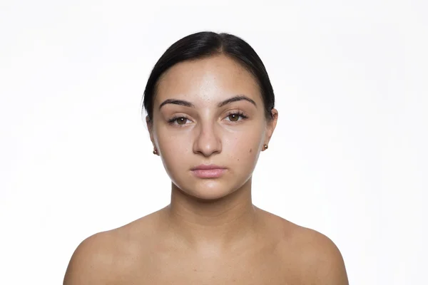 Junge Model-Frau ohne Make-up lizenzfreie Stockfotos