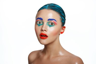 güzel model sanat makyaj