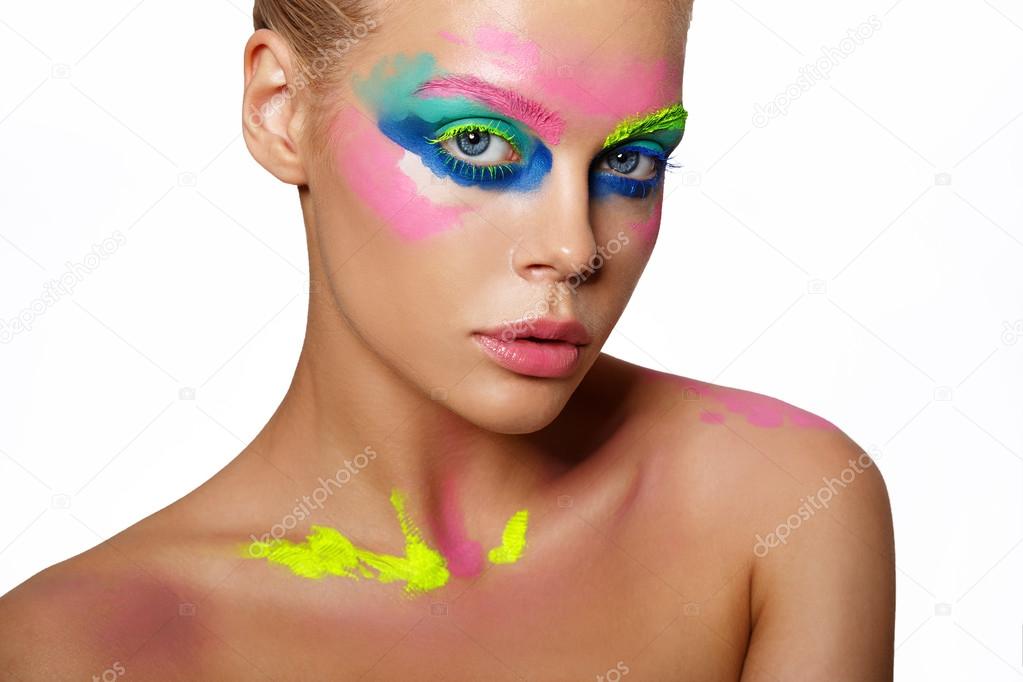 model  with  beautiful art make-up