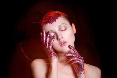 güzel makyaj moda modeli