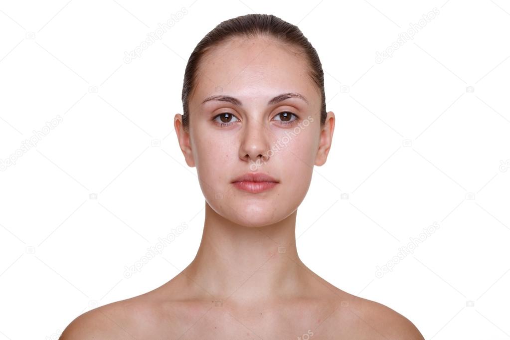 young woman without make-up