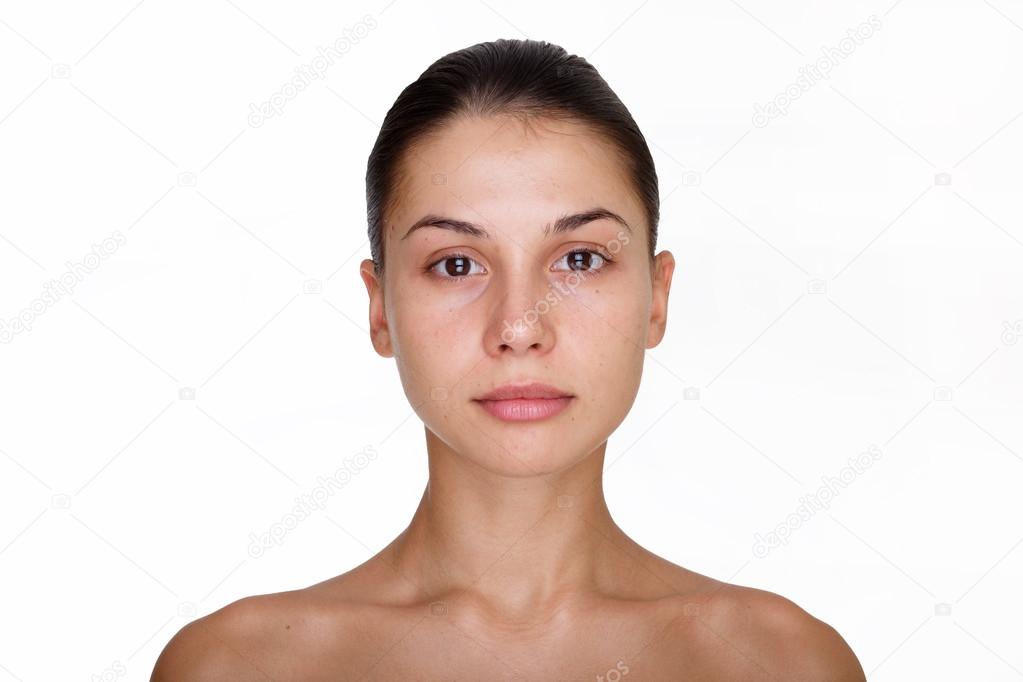 Young woman without make-up