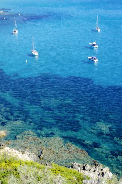 Strände an der französischen Riviera, Aussicht in der Nähe von Saint-Tropez — Stockfoto