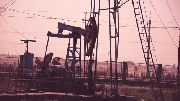 Equipamento Perfuração Bomba Mineração Petróleo Gás Preço Petróleo Está Aumentar — Vídeo de Stock